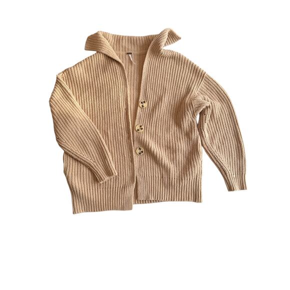 Free People Sweaters - Free People “Swim Too Deep” Cardigan | Almond | Size Small | Cozy Oversized Knit